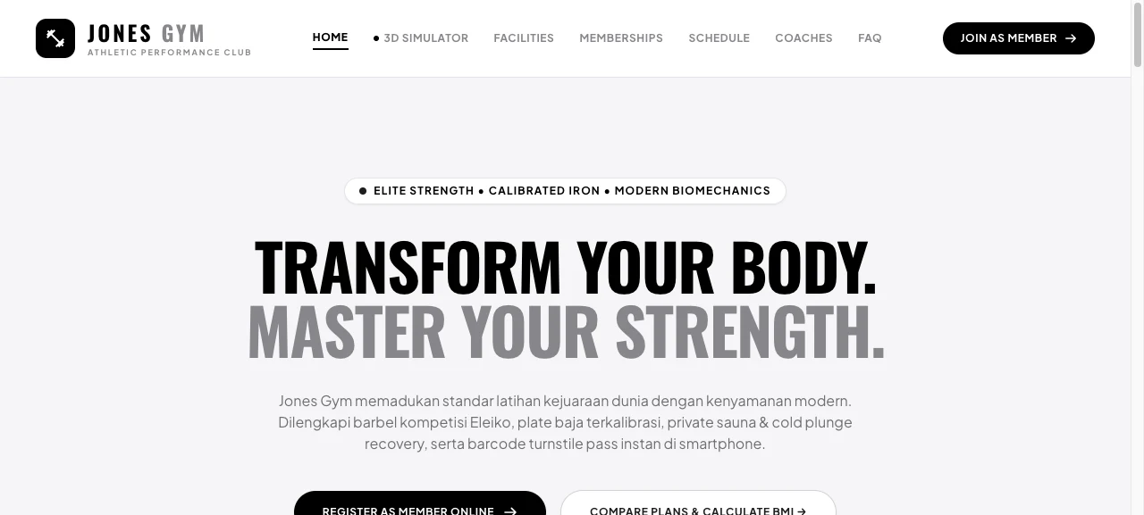 Jones Gym Club Platform Preview